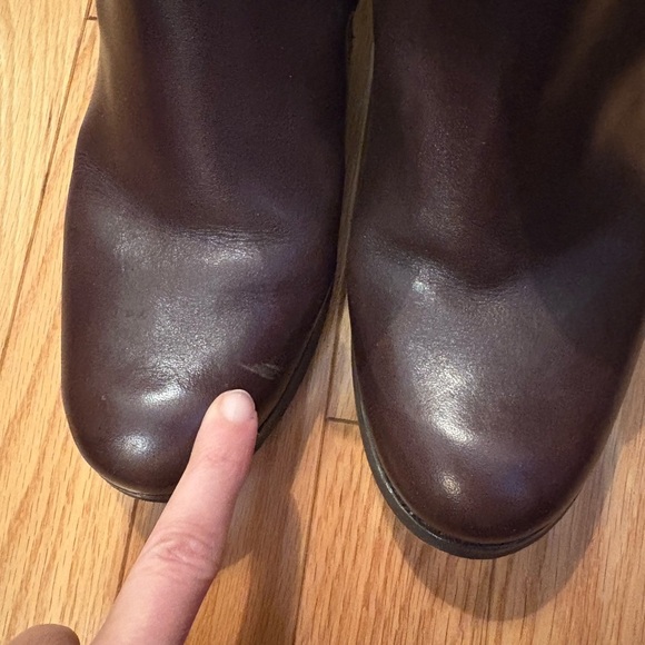 Michael Kors Dark Brown Ankle Booties, with gold hardware, size 7 - Picture 14 of 15